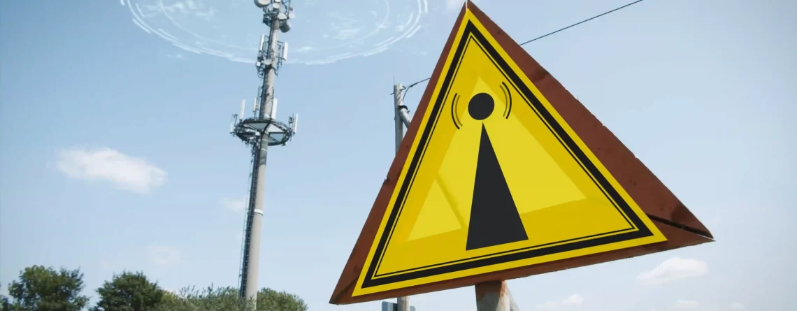 emf-warning-sign-5g-tower-causing-radiation-blue-sky